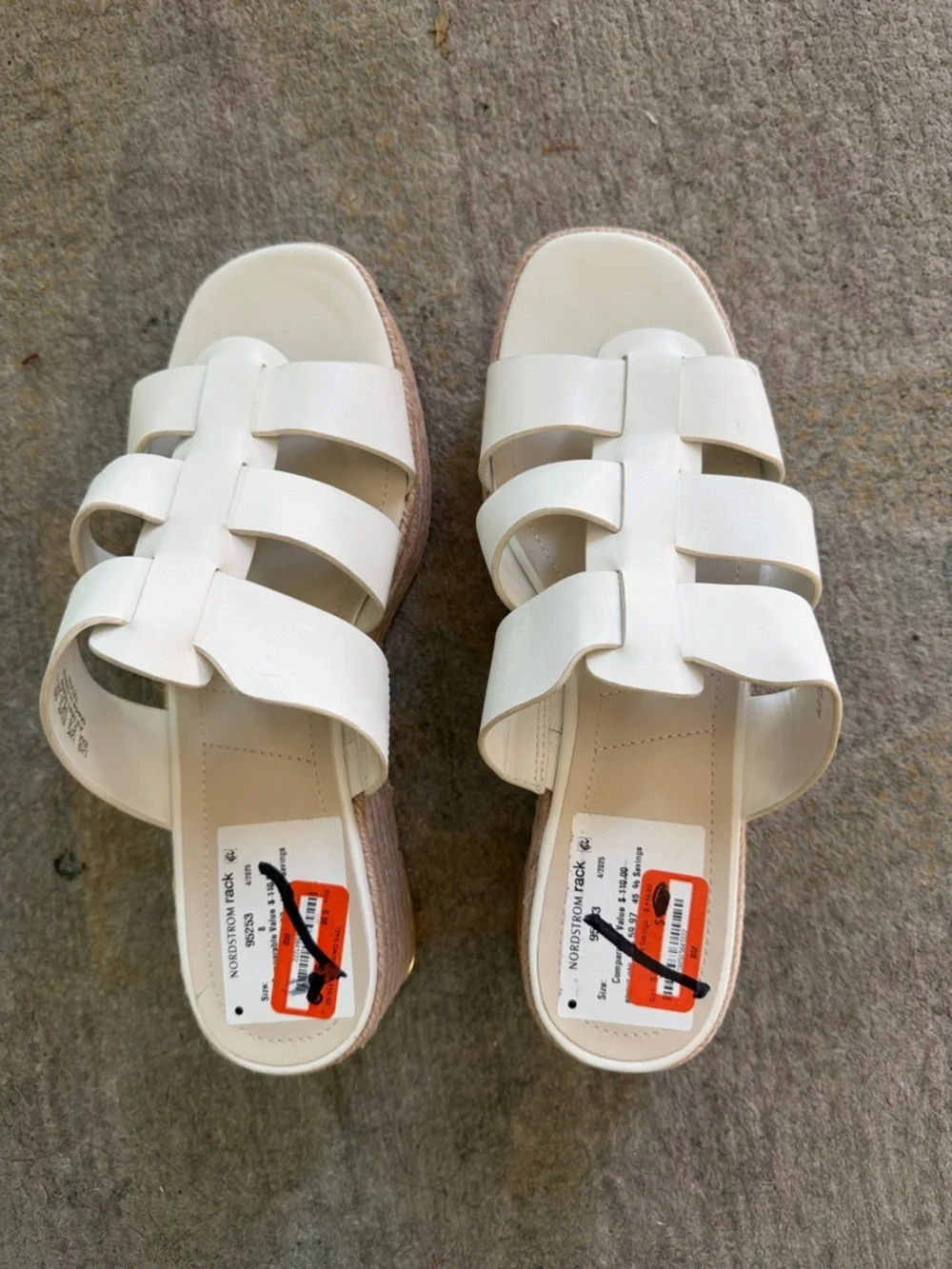 Women's Tevin Open Square Toe Espadrille Slide Platform Sandal size 8